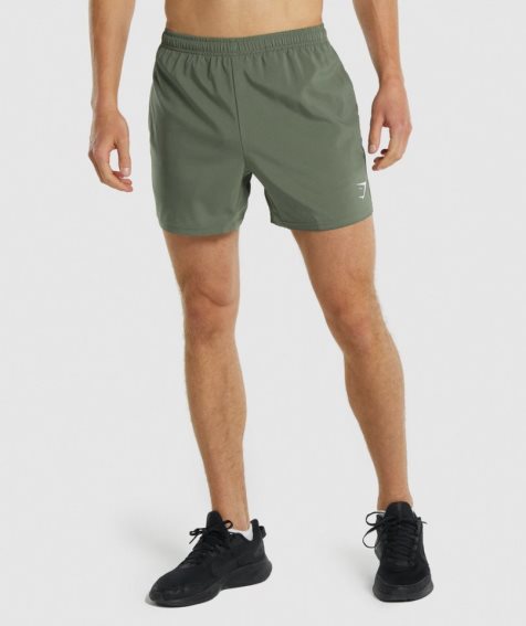 Men's Gymshark Arrival 5" Shorts Green | CA 5NAD70